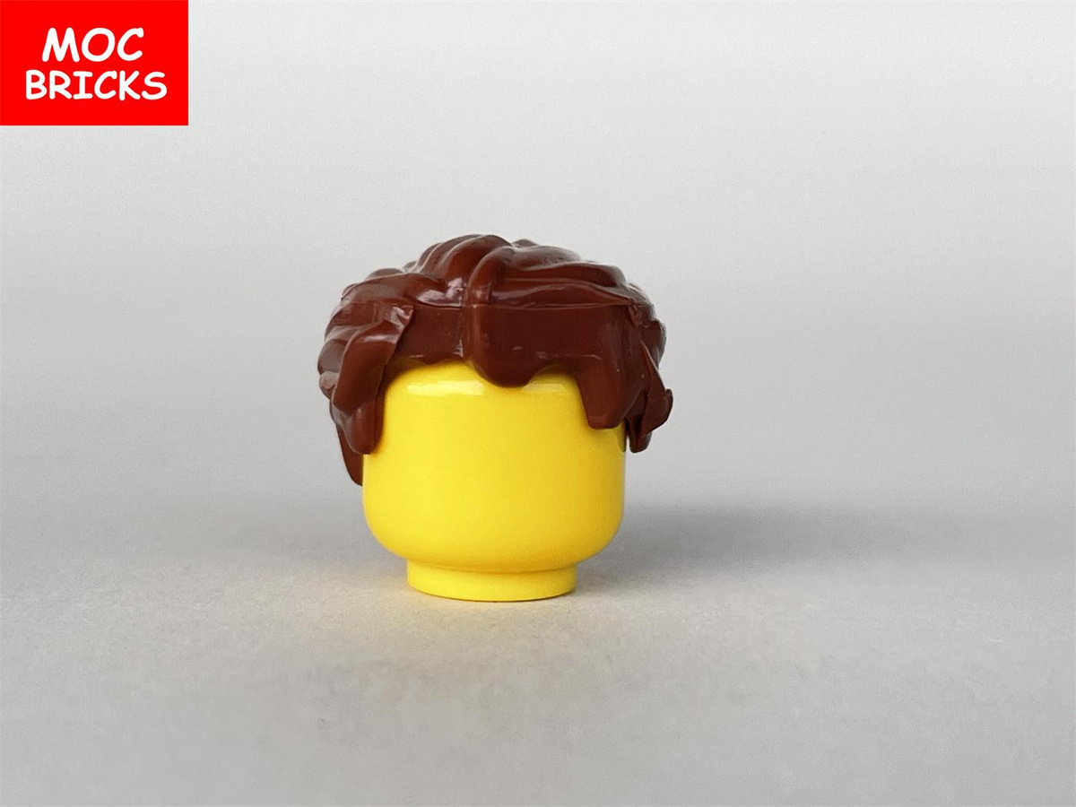 Yiran toy Männliche Haare V-förmiger Geheimratsecken Konstruktionsbausteine Zubehör 12-teiliges Set - Bild 2