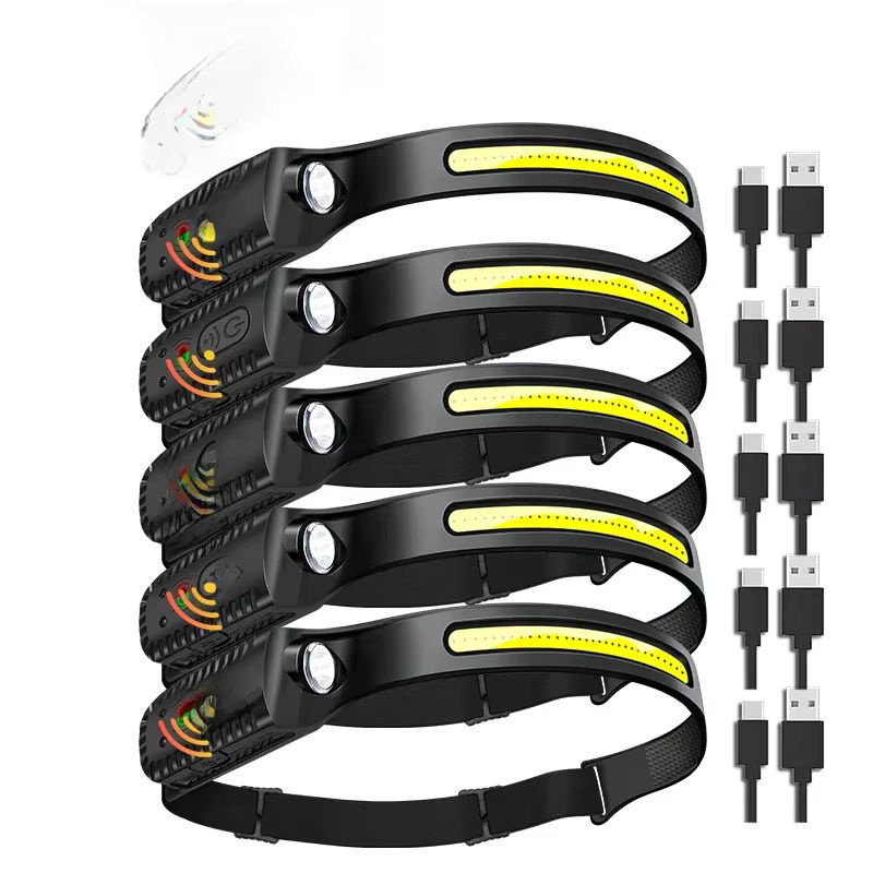 XIWANGFIRE COB LED Bewegungsmelder Scheinwerfer mit USB wiederaufladbarem Akku in Schwarz für Outdoor, Camping und Angeln - Bild 7
