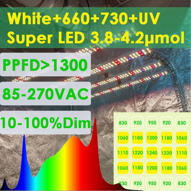 SOLIDEE 240W LED-Pflanzenlampe mit Super-LEDs für Pflanzenzucht, Gewächshaus und Gartenbau - Bild 1