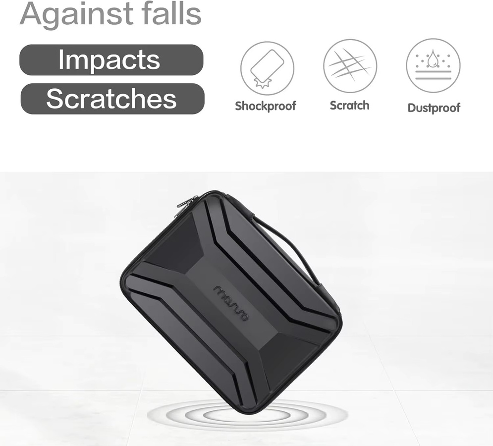 MOSISO Laptop-Hartschalentasche aus wasserdichtem EVA in Schwarz für 13 bis 16 Zoll MacBook Air Pro, Dell, Asus und HP Notebook - Bild 5