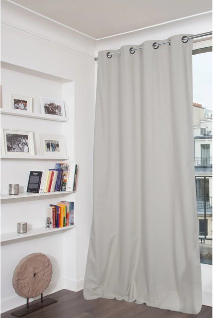 Moondream Verdunklungsvorhang Hellgrau mit Ösenschals, Breite: 135 cm, Höhe: 250 cm - Bild 1