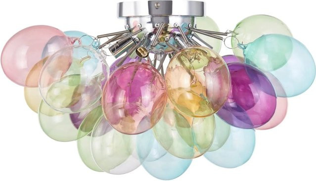Lucande Deckenlampe Diborah Modern aus Glas in Multicolor, 6-flammig mit G9 Fassung - Bild 1