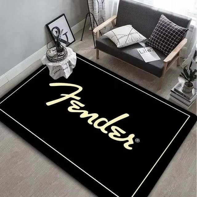 Rutschfester Teppich mit Musikmotiv von Lodestar in Schwarz, B/T: 120 x 80 cm - Bild 1