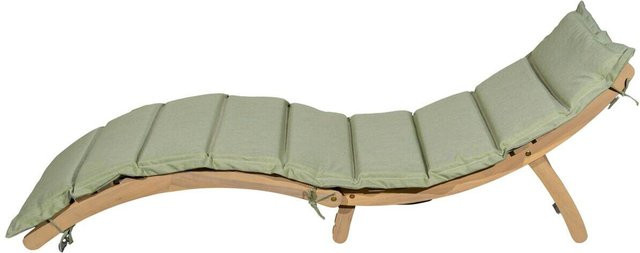 Pocoline Sonnenliege aus Akazie in Natur mit wetterfestem Polster, B/H/L: 54 x 55 x 168 cm - Bild 1