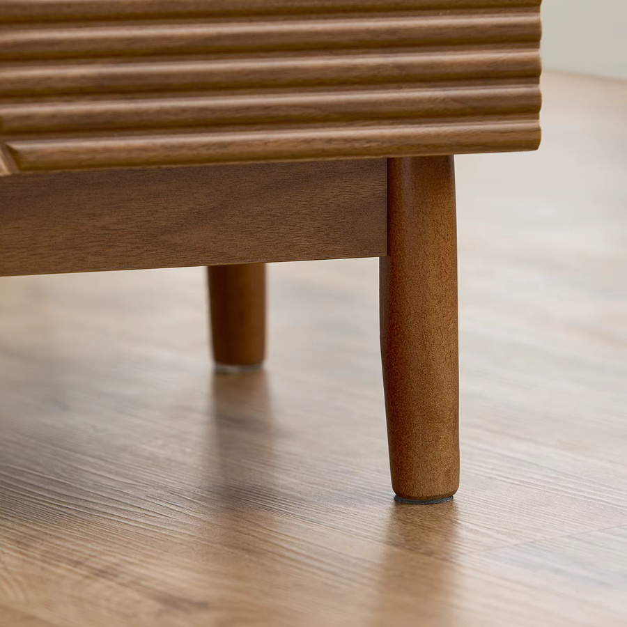 SoBuy Vintage Nachttisch FBT170-N mit 2 Schubladen in Braun, Beistelltisch aus Holz mit Gummibaumholzbeinen, B/T/H: 45 x 40 x 58 cm - Bild 3