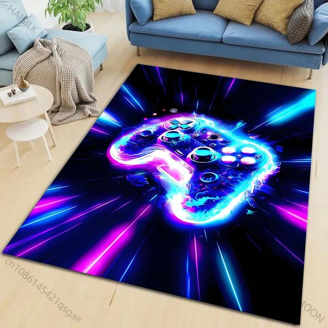 UQIDEHOME Spielcontroller Teppich mit geometrischem Design, rutschfest und waschbar, B/T: 100 x 120 cm, mehrfarbig - Bild 1
