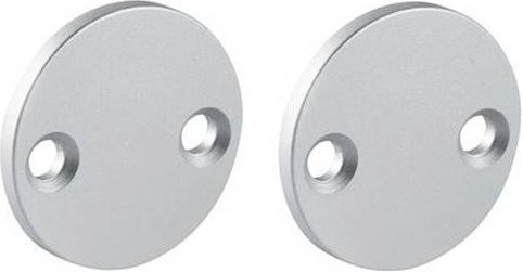 Barthelme Endkappen-Set aus Aluminium in Silber, rund - Bild 1