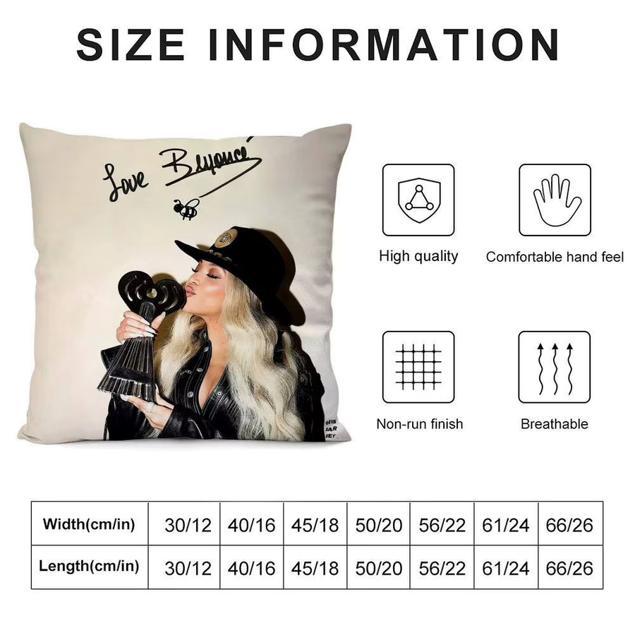 Singer B-Beyonce Cowboy-Kissenbezug aus weichem Plüschstoff in Multicolour, B/T/H: 30 x 30 x 30 cm - Bild 5