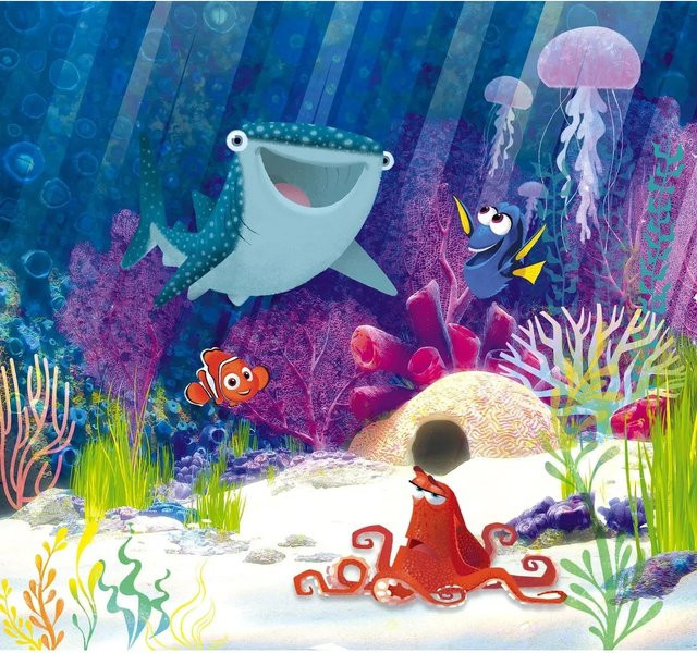 Disney Fototapete Dory Aqua Party Multicolor B: 300 cm, H: 280 cm - Bild 1