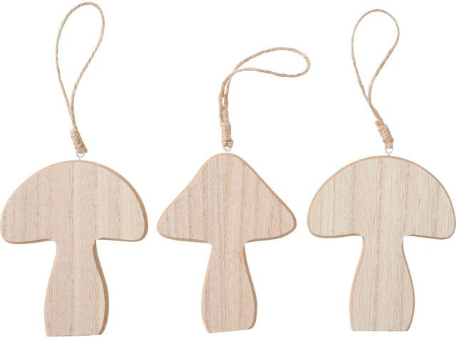 VBS Holz-Anhänger Pilze in Beige aus MDF-Holz für Herbst-Dekorationen - Bild 1