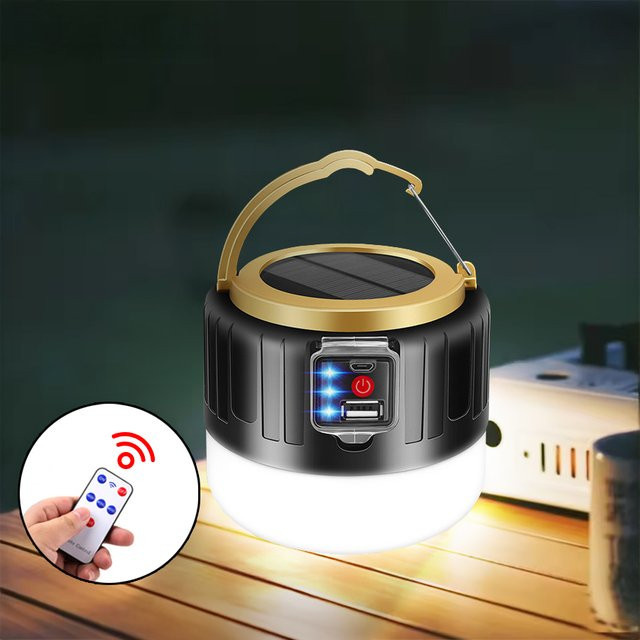 Heinast Tragbare Solar LED Camping Lampe als Outdoor Notfall Licht und High Power Laterne für Zelt und BBQ - Bild 1