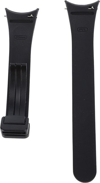 Fishine Uhrenarmband Silikon, Faltverschluss, Schwarz, Unisex - Bild 1