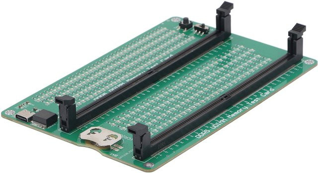mfySpace DDR5 Speichertester-PCB Desktop Testkarte mit LED-Anzeige für DDR5 R DIMM und U DIMM Speicher in Blau - Bild 1