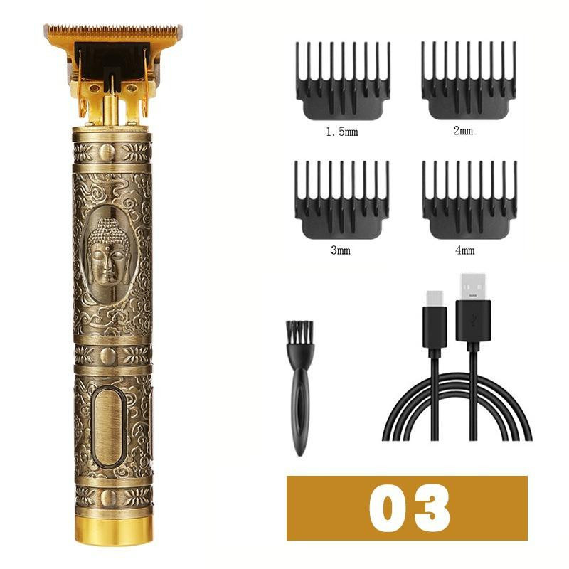 JIUCENGTAI Elektrischer Haartrimmer für Herren, Gold Buddha - Bild 7