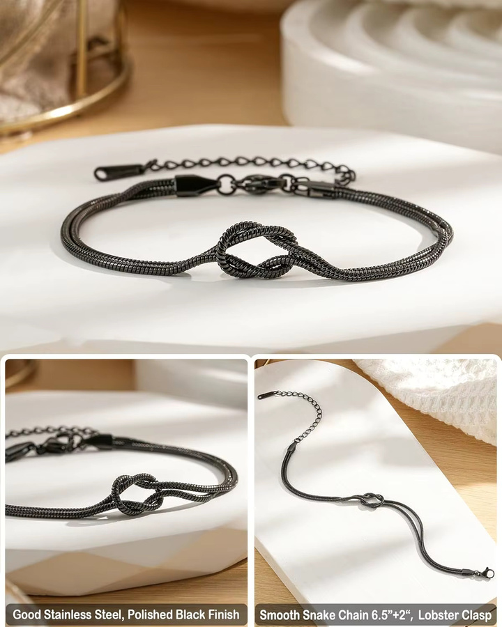 RUIYI Armband, Schwarz, Edelstahl, Herren - Bild 3