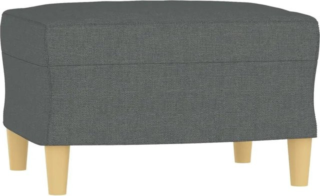 vidaXL Fußhocker Dunkelgrau aus Stoff, B/T/H: 60 x 50 x 41 cm - Bild 1