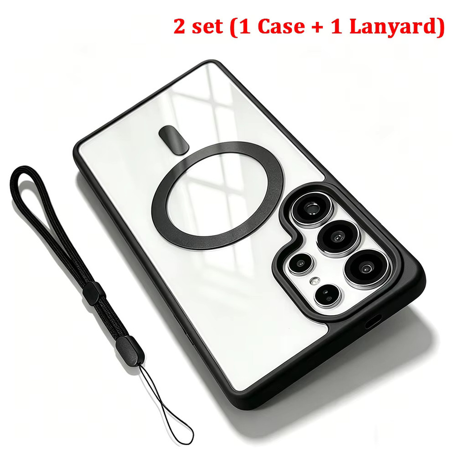 Transparente MagSafe Acryl-Hülle mit Handschlaufe für Samsung Galaxy S26 Ultra, S25 Edge, S24, S23 FE und S22 Plus - Bild 3