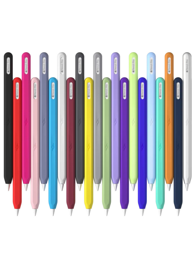 Silikon-Schutzhülle für Apple Pencil Pro und Apple Pencil (2. Generation) USB-C Stylus in Transparent oder Rot - Bild 5