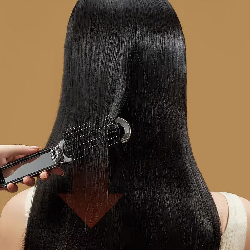 Haarkamm mit Spiegel, Reise-Haarbürste für Damen, antistatisch - Bild 4