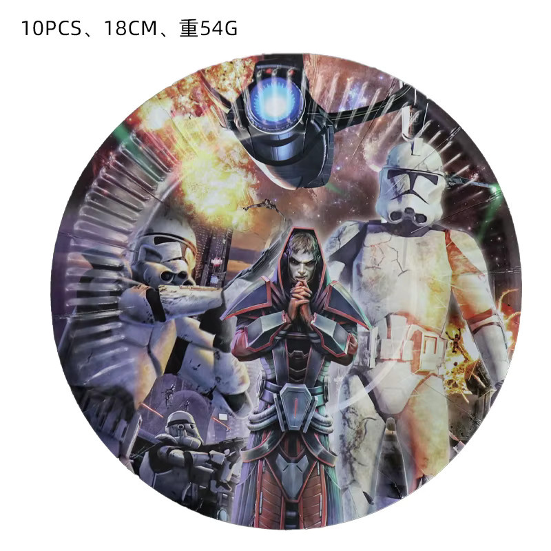 Hasbro Star Wars Einweggeschirr Set mit Yoda Motiv in Multicolor für Kindergeburtstag und Party Deko - Bild 5
