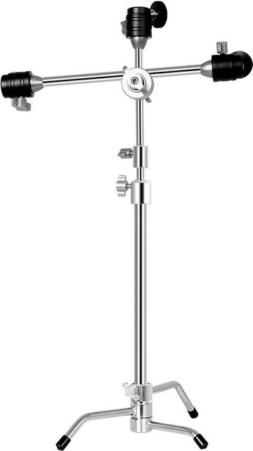 Andoer Mini C-Stand Schreibtischstativ aus Aluminiumlegierung in Silber mit 10 kg Tragfähigkeit - Bild 1