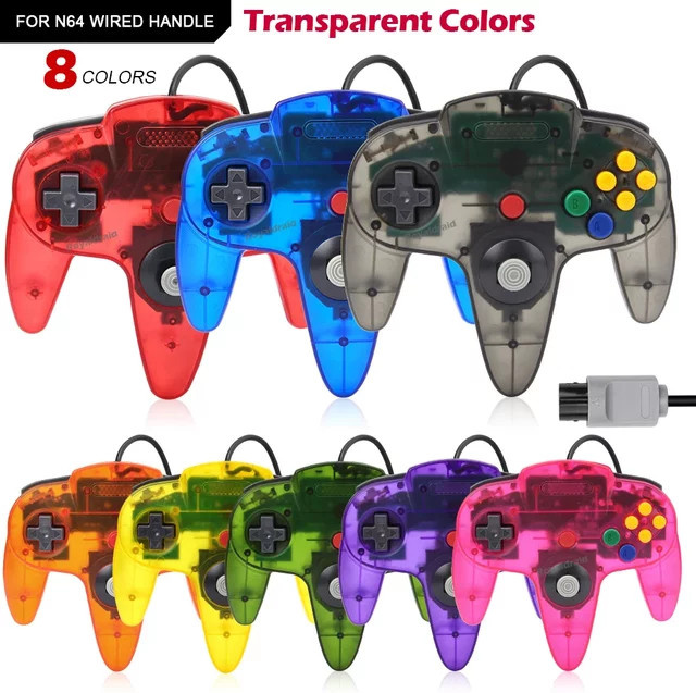 HeroAngel Wired Gamepad für N64 Konsole, Retro Joystick Steuerung in 8 Farben - Bild 1