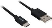 Sharkoon USB 2.0 Kabel mit USB-A auf USB-C Stecker in Schwarz - Bild 1