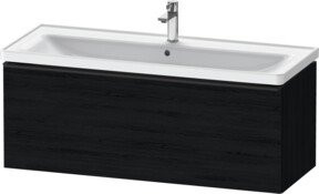 Duravit Waschtischunterschrank D-Neo in Schwarz und Weiß, Wandmontage, B/T/H: 118,4 x 45,2 x 44,0 cm - Bild 1