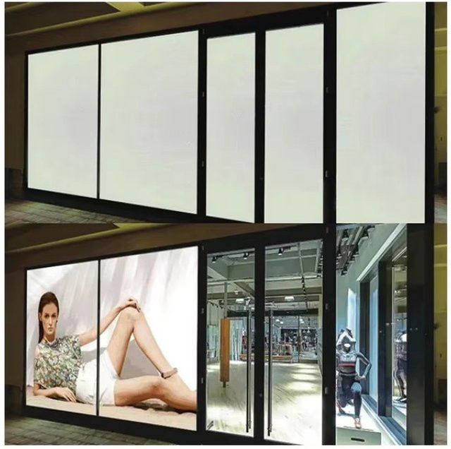 XMSJ Intelligente Schaltbare Fensterfolie als Smart-Glasfolie für Projektionsbildschirme, transparent - Bild 1