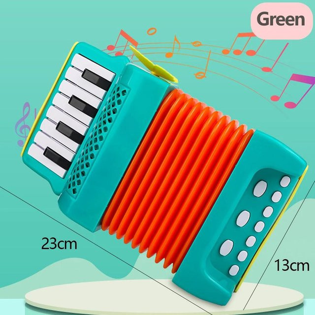Binchi Akkordeon-Spielzeug, Musikinstrument, grün, ab 3 Jahre - Bild 1