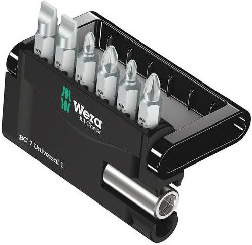 Wera Bit-Check 7 Universal 4 Bit-Set, 7-teilig, Schwarz, Edelstahl - Bild 1
