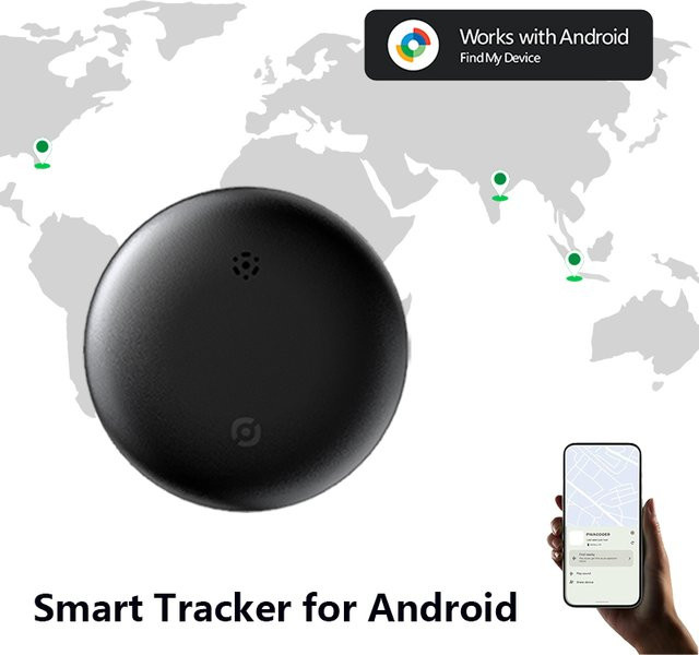 leapii Bluetooth Anti-Loss Tracker für Android mit Google Find My Device Funktion, wasserdichter Tracker in Schwarz für Haustiere und Geldbörsen - Bild 1