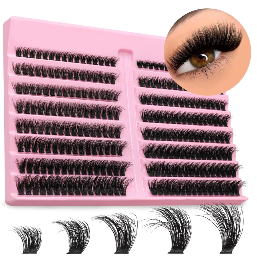 Lasvirey Lash Clusters DIY Wimpernverlängerung, künstliche Nerz-Wimpern - Bild 2