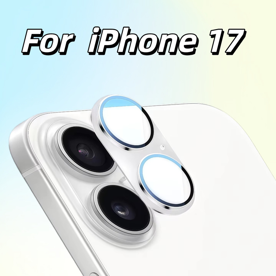Apple iPhone 17 Kameralinsen-Schutz aus Metall-Aluminiumlegierung und gehärtetem Glas in Schwarz für 6,3 Zoll Display - Bild 2