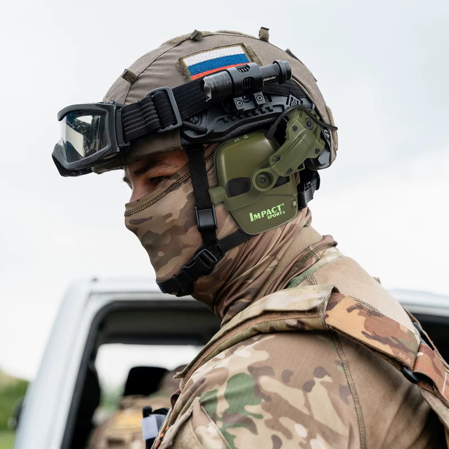 Elektronischer Gehörschutz YHKEMA in Grün mit Geräuschreduzierung und NRR 23 dB für Jagd und Aufnahme - Bild 4