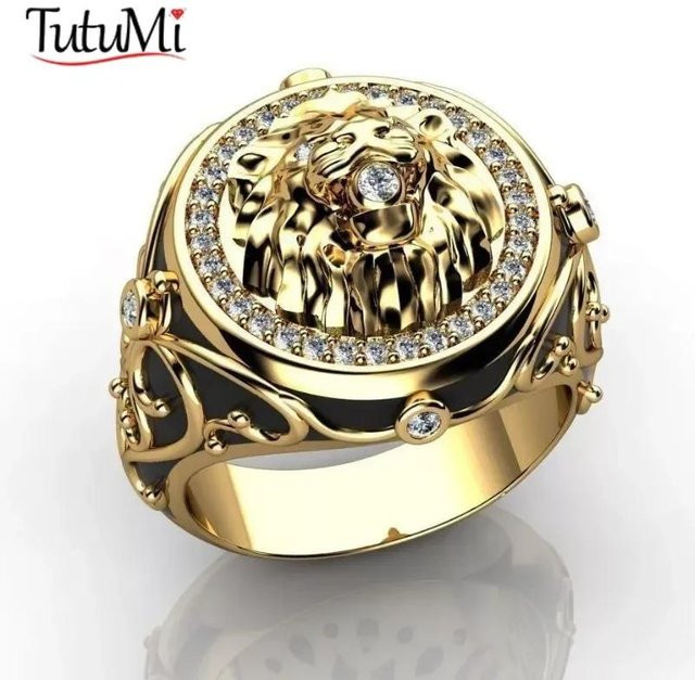 Lucky Star Jewelry Medusa Ring, Löwenkopf, Zirkonia, Damen - Bild 1