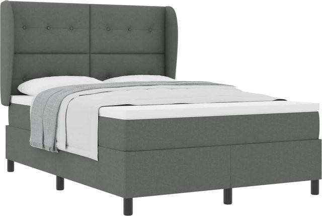 vidaXL Boxspringbett mit Matratze in Grau, modern gepolstert, B/T: 160 x 200 cm - Bild 1