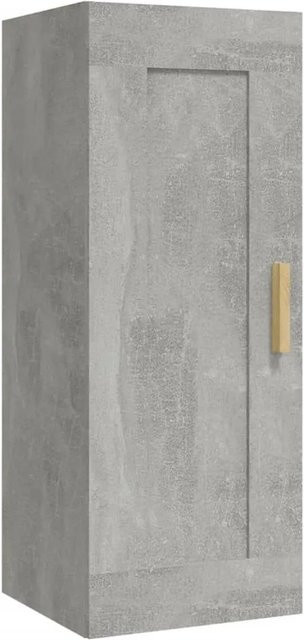 vidaXL Wandschrank in Betongrau, moderner Schrank aus MDF für Wohnzimmer oder Schlafzimmer, B/T/H: 35 x 34 x 90 cm - Bild 1