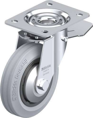 Blickle Lenkrolle LE-VPP 150R-ST-SG-FA mit Feststeller in Schwarz-Grau, Rad-Durchmesser: 150 mm, Tragfähigkeit: 135 kg - Bild 1