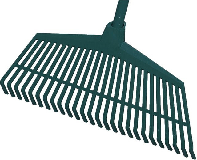 Siena Garden Laubbesen aus Kunststoff in Grün mit Metallstiel - Bild 1
