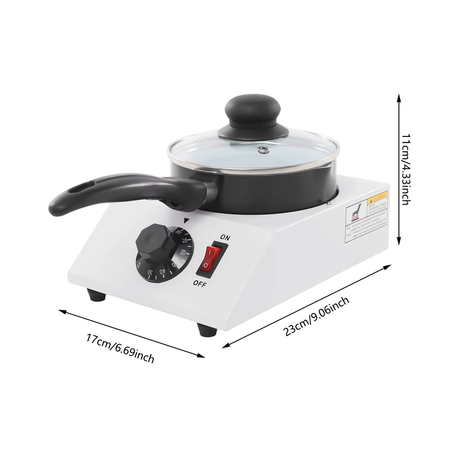 BYMAOCAR Elektrischer Schokoladenschmelzer aus Aluminiumkeramik, Temperiergerät mit einstellbarer Temperatur von 30–85 °C, 1 kg, Schwarz oder Weiß - Bild 3