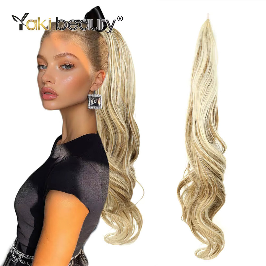 YAKIBEAUTY Haarverlängerung Pferdeschwanz, synthetisch, gewellt, Damen - Bild 4
