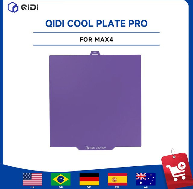 QIDI MAX4 Cool Plate Pro doppelseitige glatte Bauplatte als flexible Federstahlplattform für FDM-Drucker - Bild 1