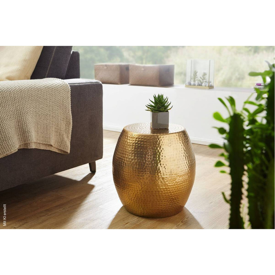 Wohnling Beistelltisch Gold aus Metall in quadratischer Form B/H/T: 42 x 42 x 42 cm - Bild 2