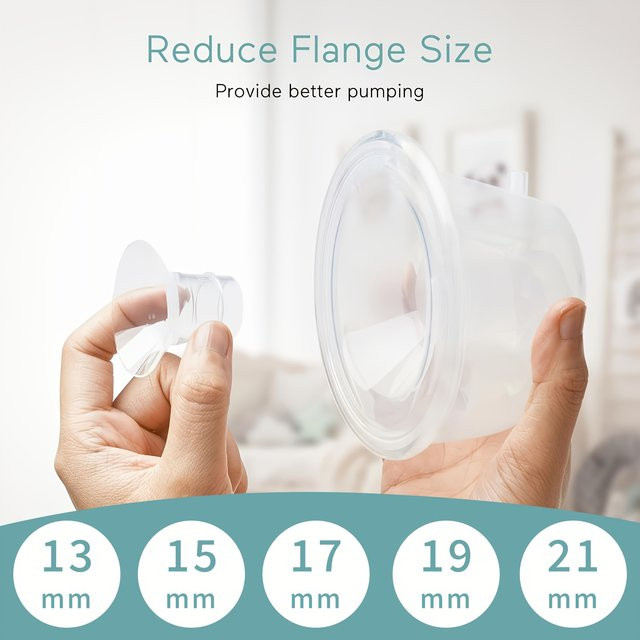 6-teiliges Silikon-Flanscheinsatz-Set für 24 mm Flansche, transparent zur Reduzierung der Tunnelgröße für die meisten Pumpen - Bild 1