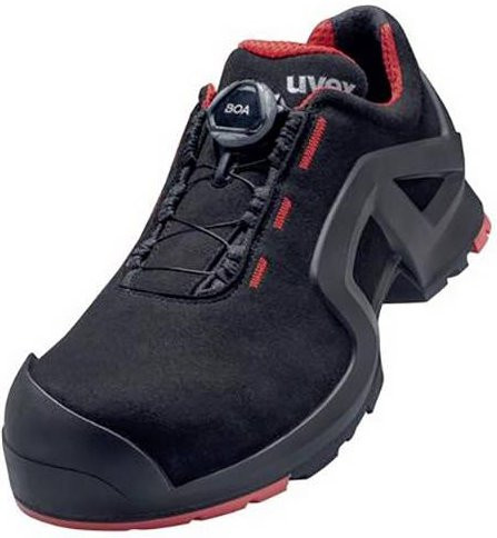 Uvex Sicherheitshalbschuh S3 aus Mikrovelours in Schwarz/Rot, Größe 35 - Bild 1