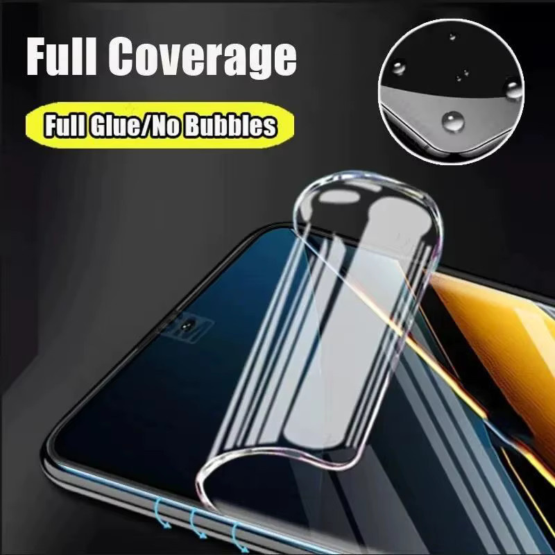 5 Stück Hydrogel-Displayschutzfolie für Xiaomi POCO F5 X6 X5 X4 X3 Pro M6 M5S M4 F4 F3 GT X7 Pro 5G, transparent, ohne Glas - Bild 4