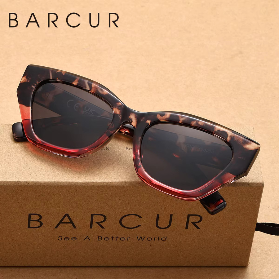 BARCUR Sonnenbrille Cat-Eye, Vollrand, braun - Bild 2