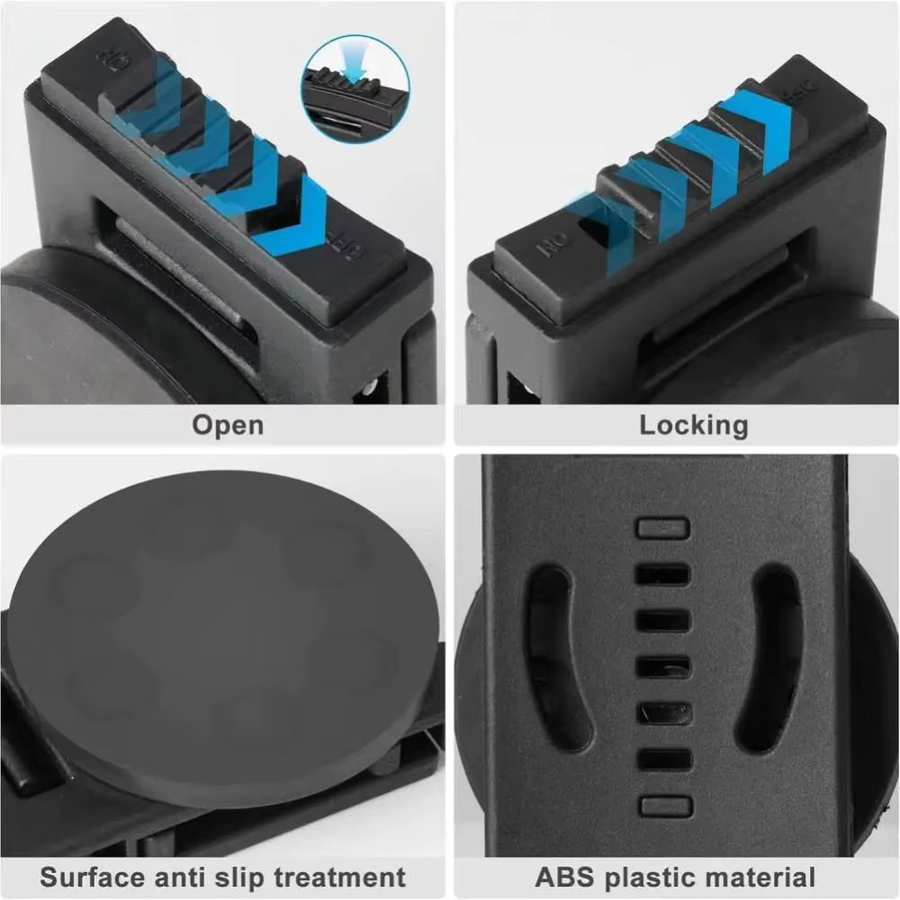 Rutschfester magnetischer Werkzeughalter aus Metall mit verstellbarem Gürtelclip und abnehmbarer Schnalle in Schwarz - Bild 2