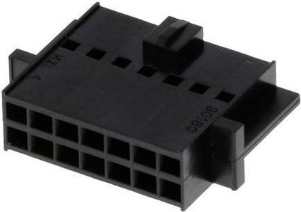 Molex Buchsengehäuse-Kabel Schwarz, 14 Polzahl, Rastermaß: 2.54 mm, 901600114 - Bild 1
